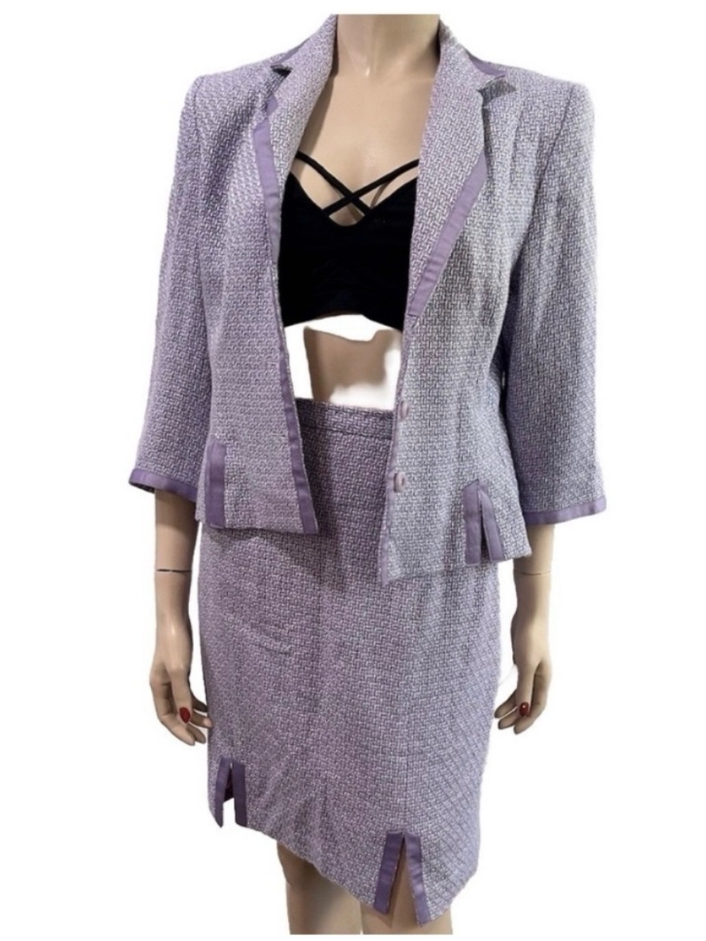 Bergamo By Ebi Lilac Tweed Jacket